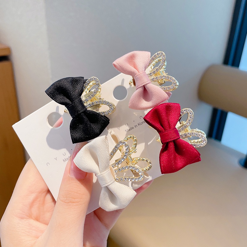 Kẹp Tóc Nơ Đính Đá Dễ Thương Cho Bé Gái