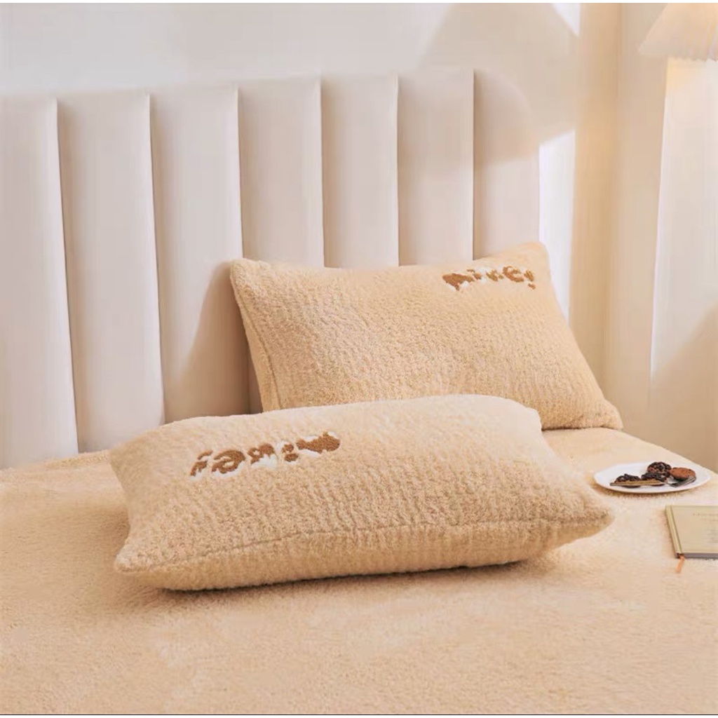 BỘ CHĂN GA GỐI NỈ BÔNG TUYẾT SỮA ẤM ÁP VỚI TONE MẦU HẤP DẪN DÀNH CHO BÉ YÊU- loại 1