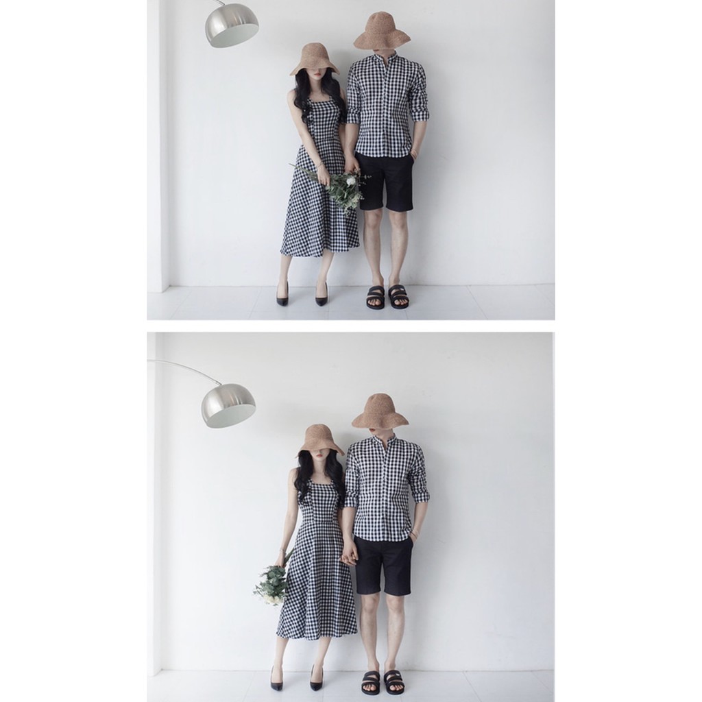 Đồ đôi nam nữ, set váy áo đôi thiết kế phong hàn quốc