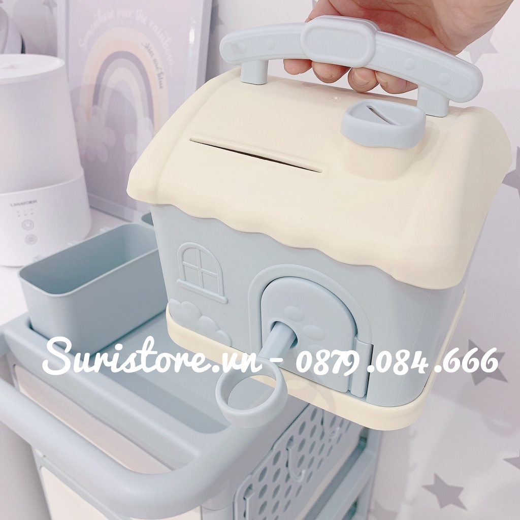 Hộp tiết kiệm Ngôi Nhà cute cỡ lớn kèm hình dán