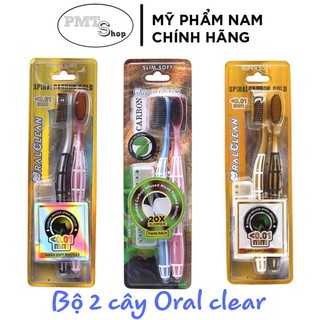 Bộ 2 Bàn chải đánh răng Oral Clean Carbon