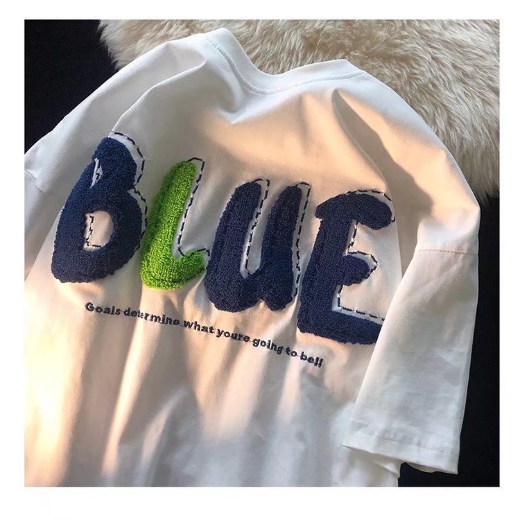 Áo nam Ngắn Tay In Hình 3d Klein blue flocking