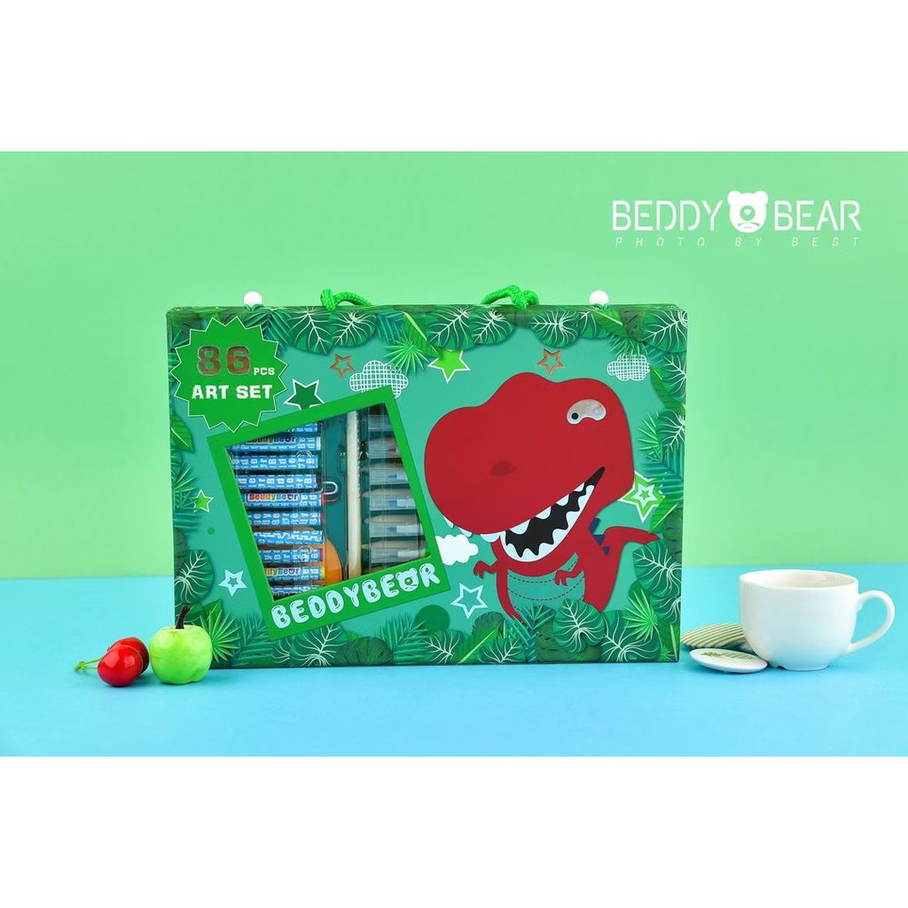 Bộ bút sáp - Chì màu - Màu nước 86 món Beddybear / Beddy bear dành cho bé trai / bé gái từ 3 tuổi, mầm non / tiểu học