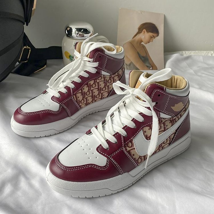 Giày Mũi Tròn Cột Dây Thoáng Khí Thoải Mái Thời Trang