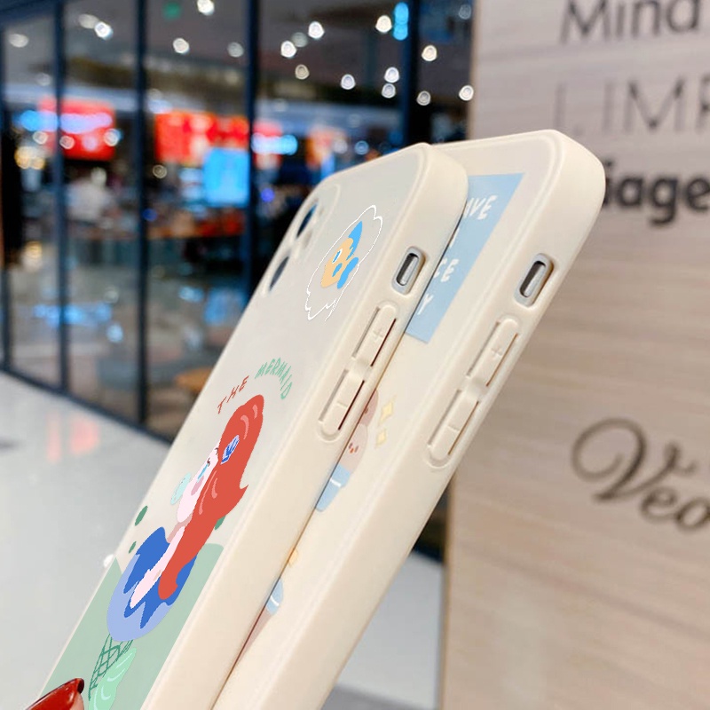 Ốp Điện Thoại Hình Tiên Cá Cho Realme 7 9 Pro Plus 5G C25S 9 8 8i 6 5 6i 5S 5i 6S V13 Q3i Q3Pro GT C21Y C11 C15 C25 C12 Narzo 30A C25C21 C21