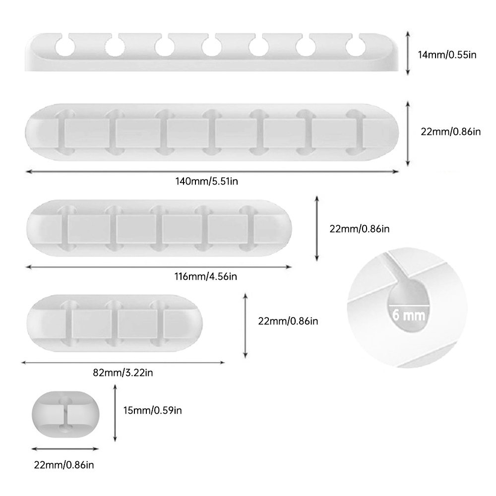 Giá Đỡ Cố Định Dây Cáp / Bàn Phím / Chuột Bằng Silicon Gọn Gàng