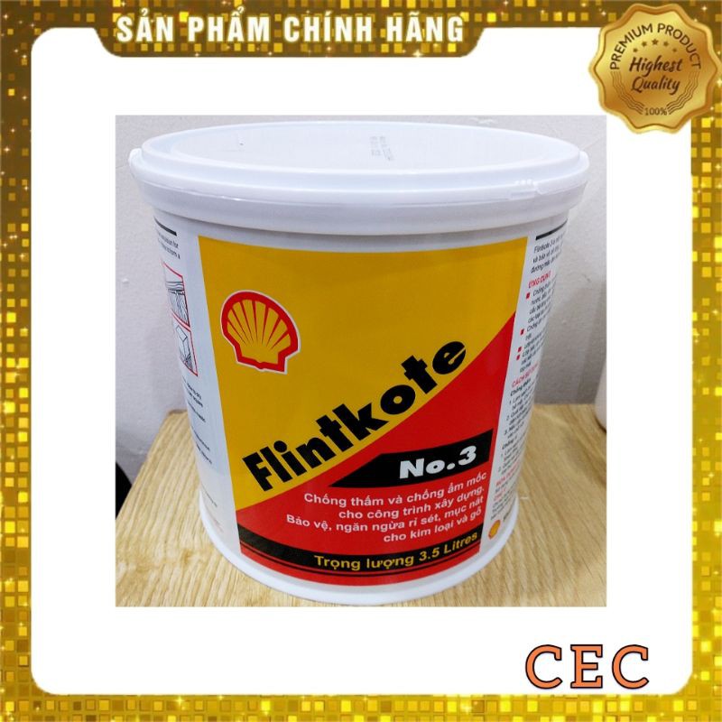 FREESHIP🌟SHELL FLINTKOTE LON 3.5L 🌟CHỐNG THẤM BỂ CÁ CẢNH HỒ CÁ KOI 🌟SƠN CHÍNH HÃNG FLINKOTE THÁI LAN