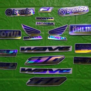 Bộ tem Wave Crôm phản quang New