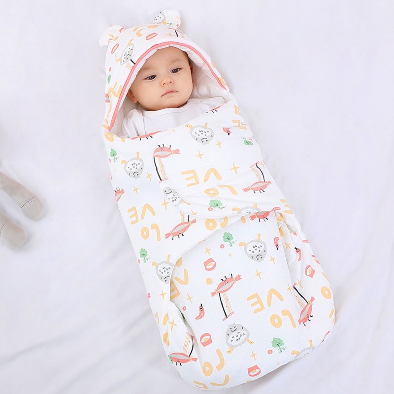 Túi Ngủ Quấn Bé Sơ Sinh Chống Sốc Chất Liệu Cotton