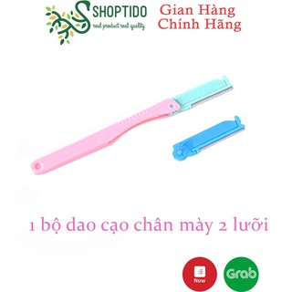 Bộ dao cạo lông mày tiện dụng 2 lưỡi NPP Shoptido