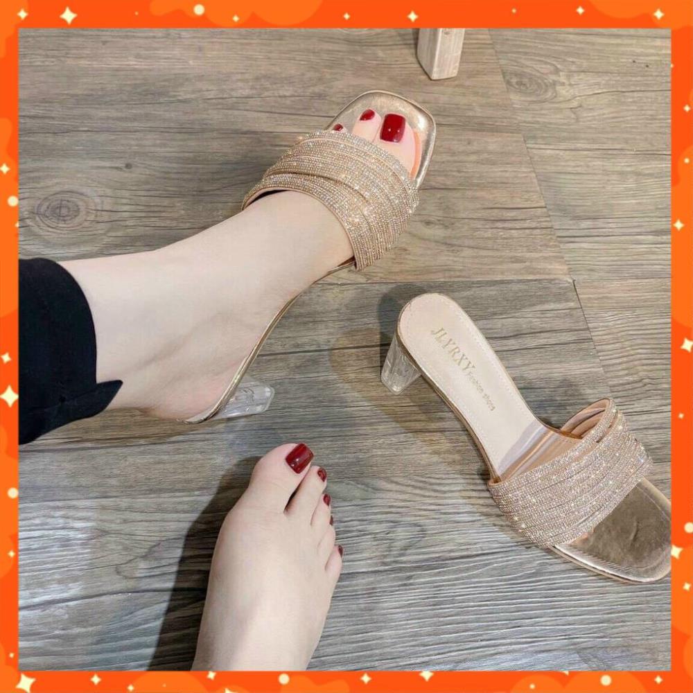GUỐC DÂY XOÀN LẤP LÁNH SIÊU XINH 6CM ĐẾ TRONG SUỐT Hot