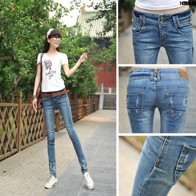 Quần Legging Nữ Rách Gối Thời Trang Hàn Quốc Cá Tính