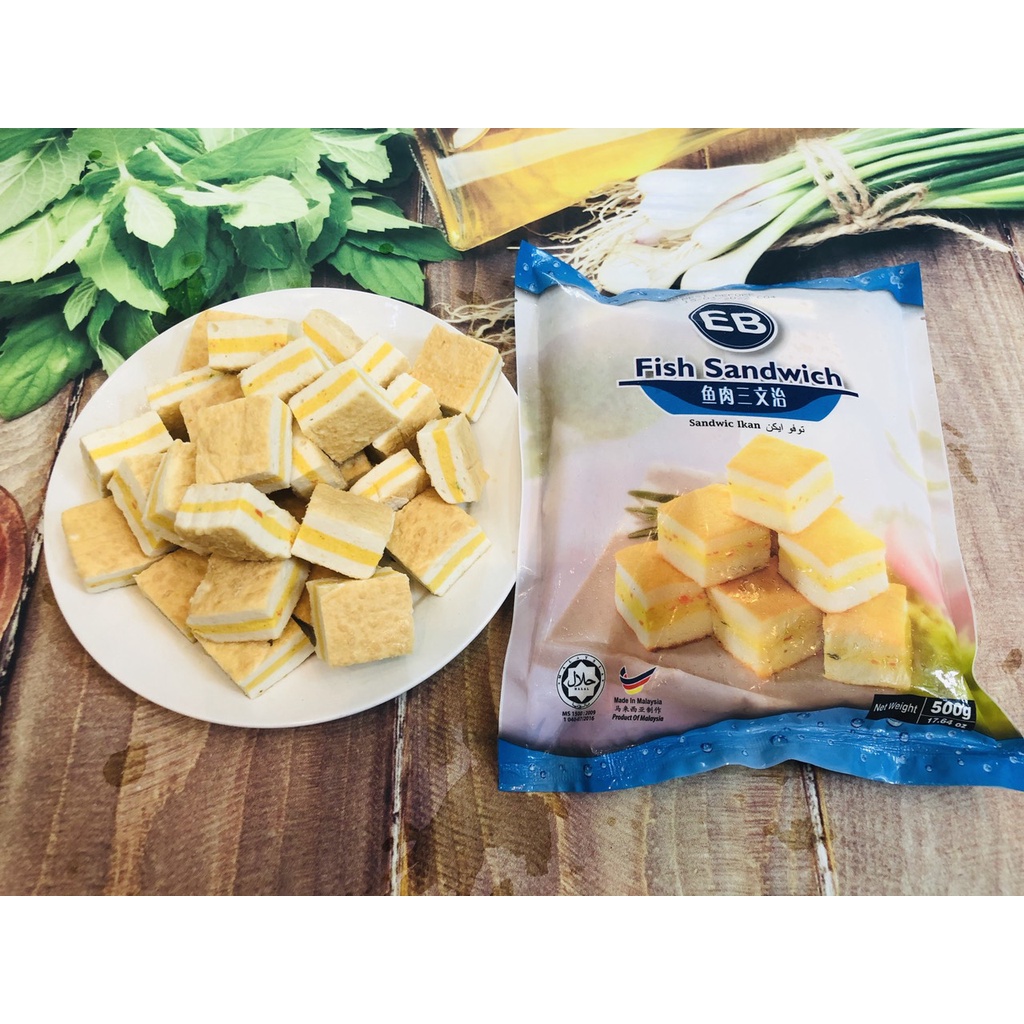 500G VIÊN SANDWICH CÁ HỒI , NHẬP KHẨU MALAISIA /100G