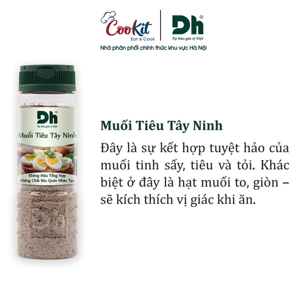 Muối tiêu Tây Ninh Dh Foods muối chấm hoa quả, rau củ, trứng luộc vị mới lạ 60gr/120gr