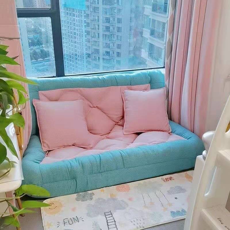 Ghế sofa lười tatami giường đôi đa năng gấp cho bé gái dễ thương phòng ngủ net màu đỏ nhỏ ban công thư giãn