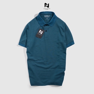 Áo Polo Nam N.GG.A Cotton Xanh Đốm Đen