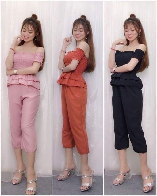 Bộ lửng lụa mềm mịn mặc mùa hè thoáng mát nha chị em. Phom từ 38kg-58kg mặc vừa ạ,    giá lẻ #49k/1 bộ khách nhé........