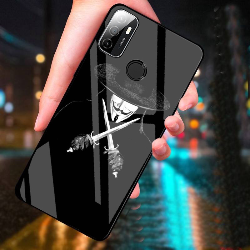 Ốp Lưng OPPO A53 mặt kính cường lực cao cấp thiết kế riêng