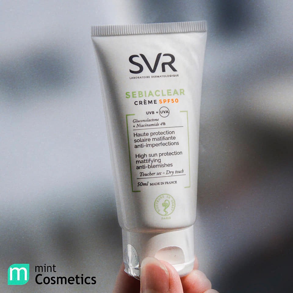 Kem Làm Giảm Mụn Và Chống Nắng SVR Sebiaclear Crème SPF 50 Tuýp 50ml - SPF50