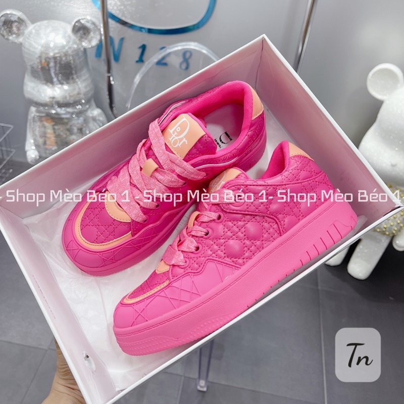 Giày thể thao cd hoạ tiết chìm phối màu trơn fullbox