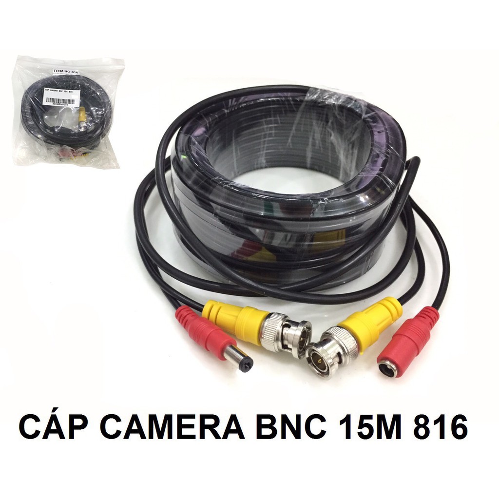 CÁP CAMERA BNC BẤM SẴN 2 ĐẦU KÈM CÁP NGUỒN 10M 815 , 15M 816 , 20M 817 cực kì tiện lợi