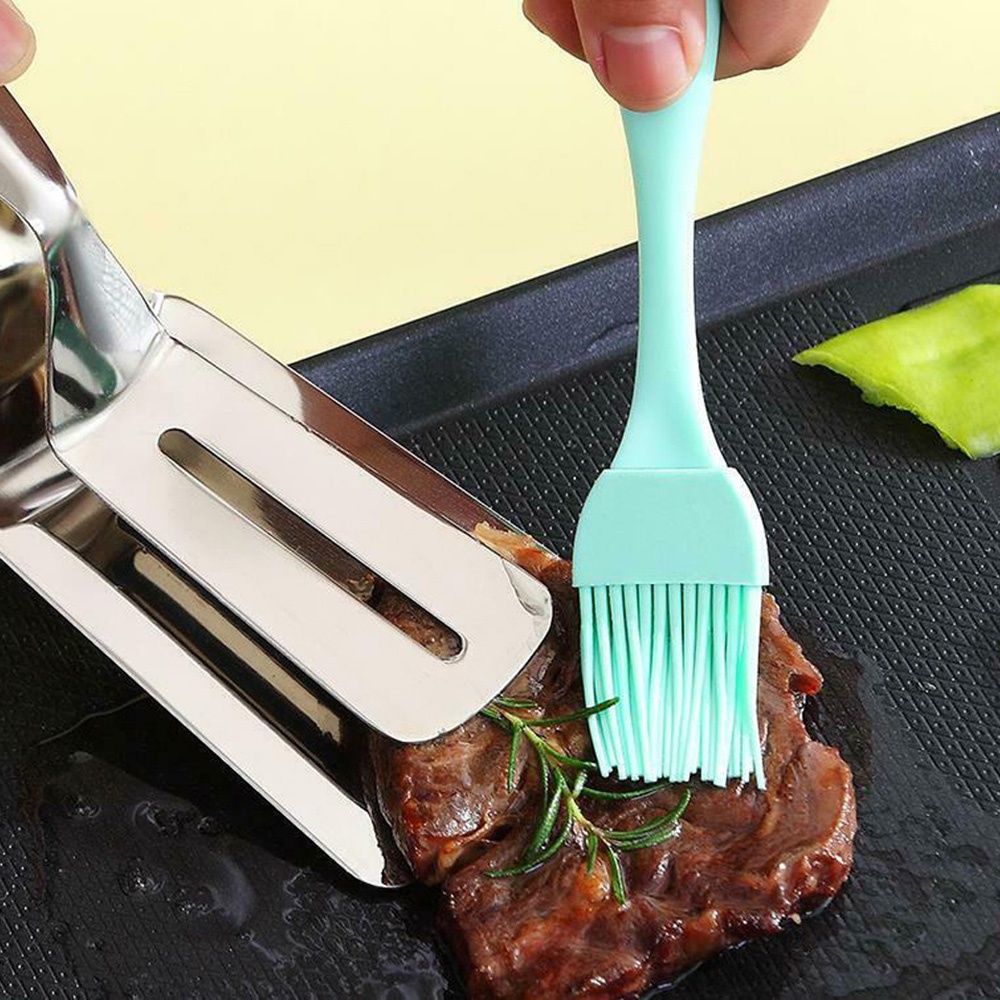 MALCOLM Portable Silicone Oil Brush Steak BBQ Brush Basting Brushes Cookware Silicone Heat Resistant Barbecue Kitchen Accessories Baking Cooking Tool