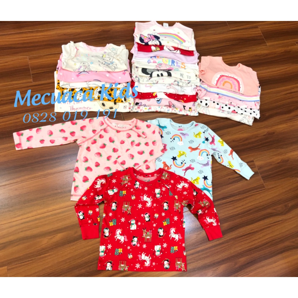 [9m-5y] [CHỌN MẪU] Áo cotton dài tay áo ngủ/áo mặc nhà siêu đẹp cho bé/bé gái xuất dư xịn