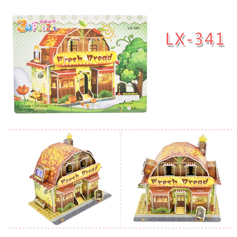 Lắp ghép mô hình ngôi nhà 3D dành cho Bé tự lắp ráp sáng tạo - xếp hình lắp ghép