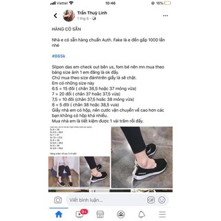 giày chuẩn AUTH không có sẵn