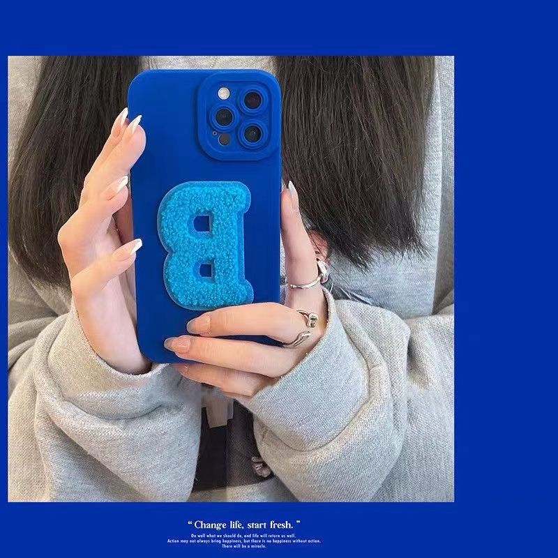 Ốp điện thoại màu xanh lam Klein thích hợp cho IPhone 13 13Pro Max 12 12Pro Max 11 11Pro Max X Xsmax Xr 8 7Plus Se 2020