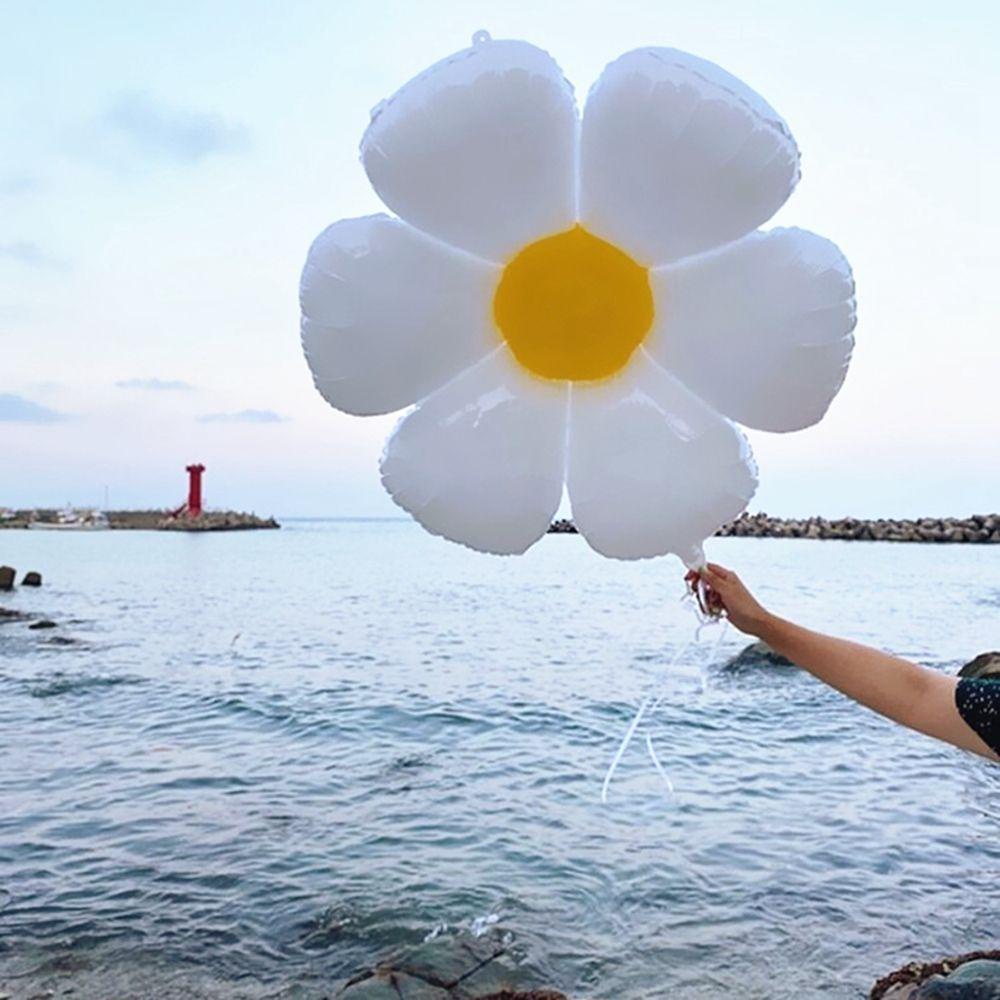 YIYU Bong Bóng Lá Nhôm Trắng 1 Bông Hoa Cúc Trang Trí Tiệc Cưới / Sinh Nhật