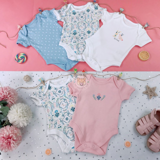 [PUPPIES CLOSET] Set 5 bộ bodysuits bé gái GEORGE