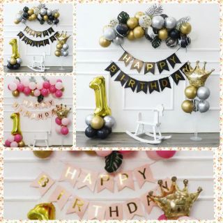 [Siêu Rẻ-Siêu Đẹp] Set Bóng Trang Trí Bé Trai Hoàng Gia sang Trọng GH67