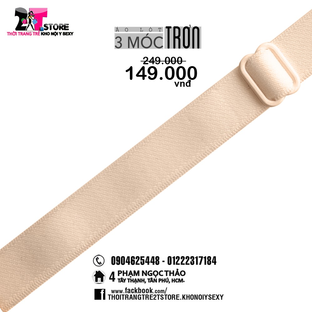 Áo Nâng Ngực Cotton 3 Móc Trơn (Da Nude)