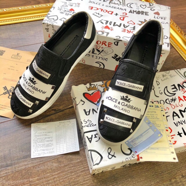 Giày Slipon Dolce Gabbana tag mặc chất -Ảnh thật