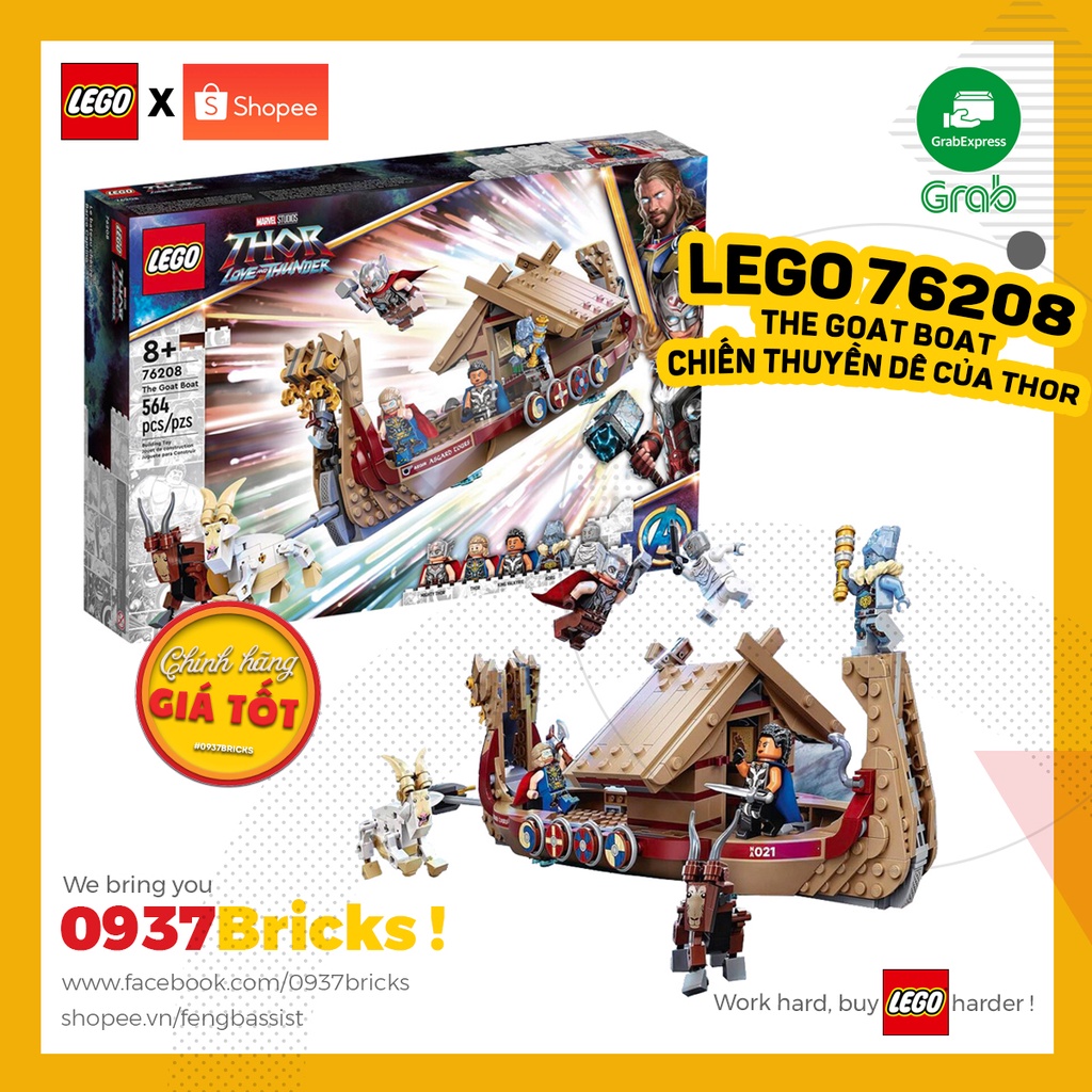 76208 LEGO THE GOAT BOAT Chiến Thuyền Dê của Thần Sấm 0937Bricks