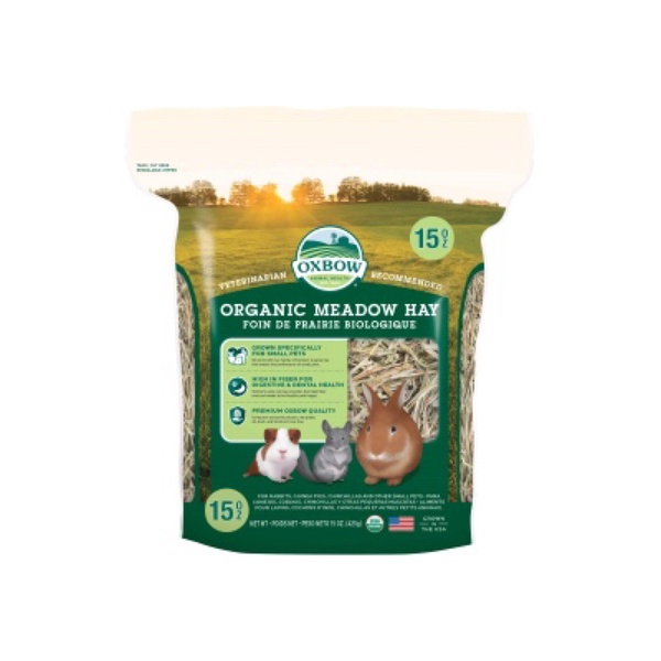 Cỏ Khô Meadow Hay Organic hãng Oxbow  15OZ 425gr Cỏ Khô Cao Cấp Cho Thú Nhỏ Thỏ Bọ Sóc Chinchilla Sóc Bắc Mỹ