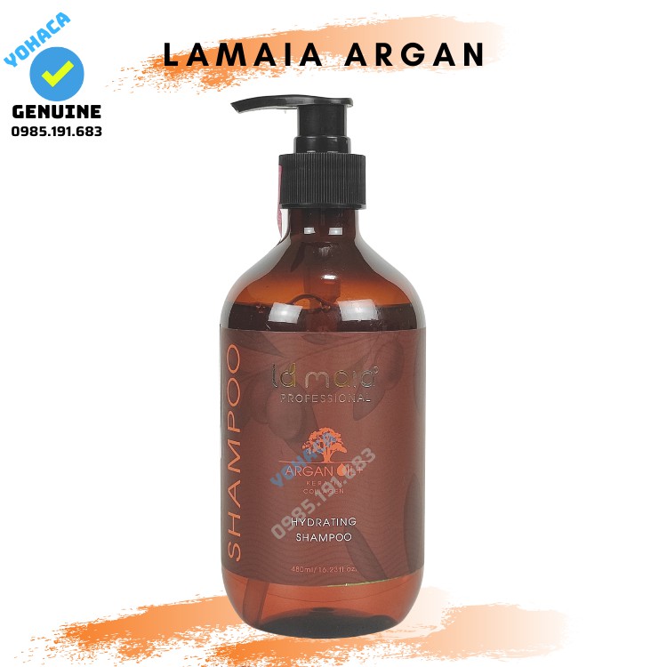 Bộ Dầu Gội Xả LaMaia Phục Hồi Chuyên Sâu Argan Oil Keratin Collagen 480ML