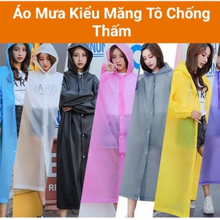 Áo mưa , sản phẩm kiểu măng tô chất liệu chống thấm SP siêu nhẹ thời trang mới giá 25000₫