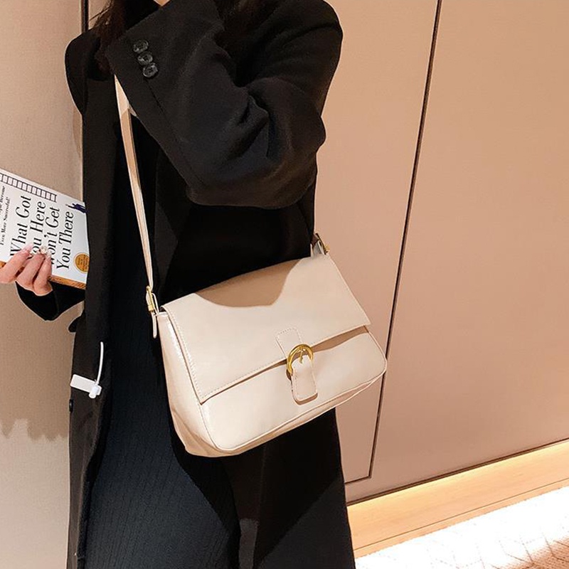 Ielgy Túi Đeo Chéo Bằng Da Mềm Sức Chứa Lớn Phong Cách vintage Cho Nữ