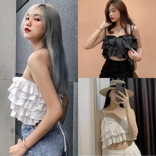 Áo croptop tầng bèo