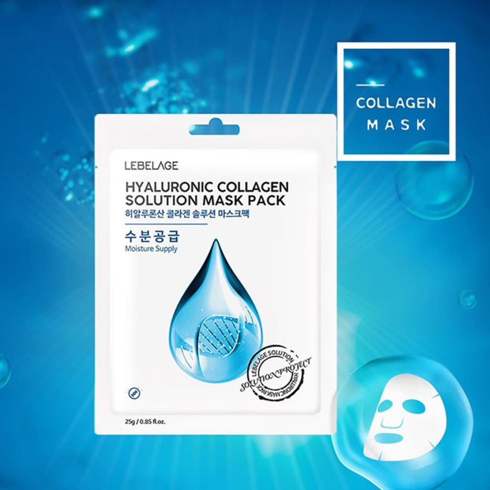 Mặt Nạ Lebelage Hyaluronic Collagen Solution Mask Pack Moisture Supply Chiết Xuất Từ Collagen 25g