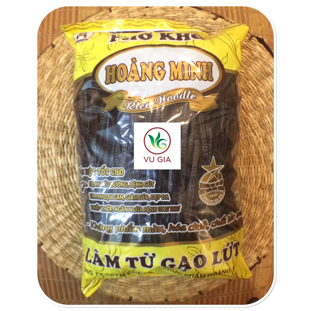 Phở gạo lứt Đen Hoàng Minh giảm cân 100% gạo nguyên cám gói 500g | BigBuy360 - bigbuy360.vn