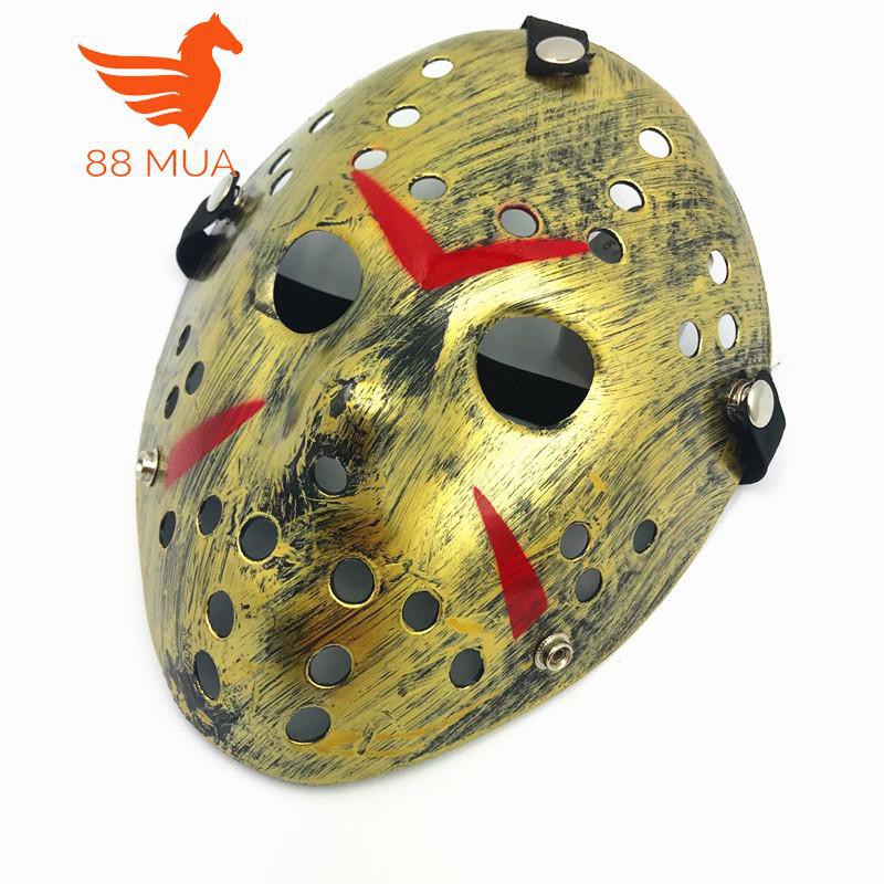 Mặt nạ Jason hóa trang Halloween leegoal Màu Vàng Lỗ tròn-f71