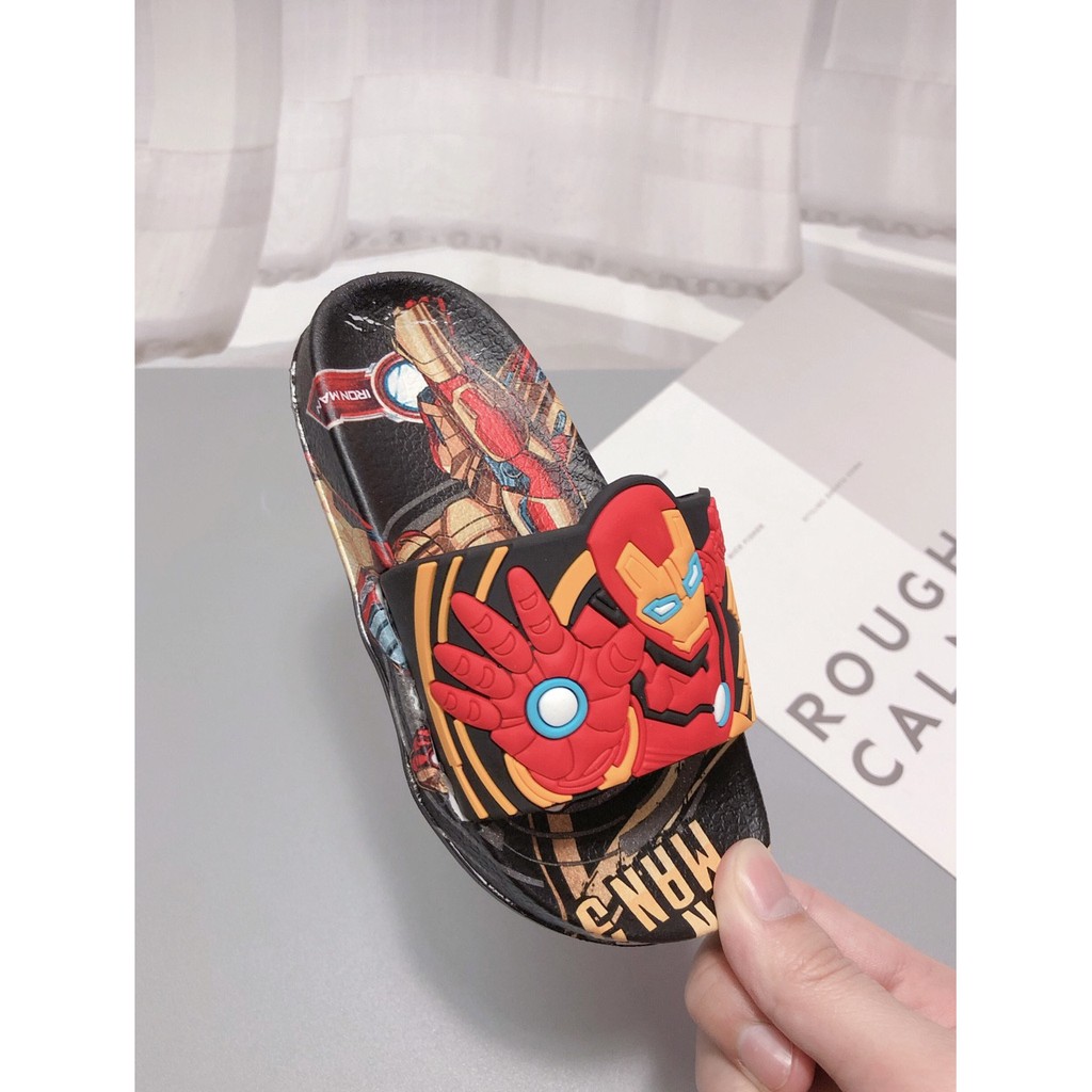 Dép Siêu Nhân_Dép Người Sắt_SpiderMan &amp; IronMAn Đế Đúc Cho Bé Trai!!!