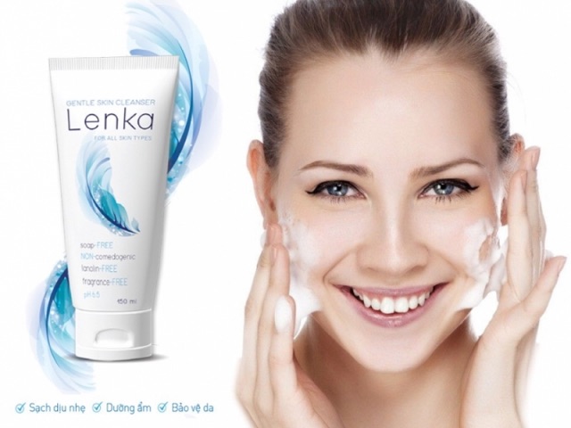 Sữa rửa mặt dịu nhẹ Lenka - Tube 50ml và 150ml