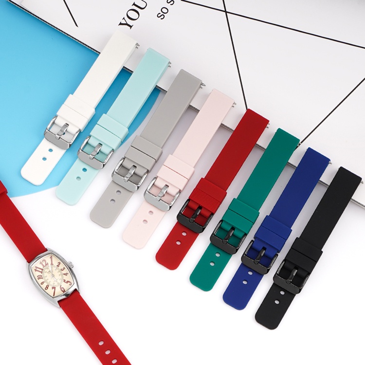 Dây Đeo Đồng Hồ Bằng Silicone 14mm 16mm 18mm 19mm 20mm 21mm 22mm 24mm Chuyên Dụng Cho Huawei GT2 3