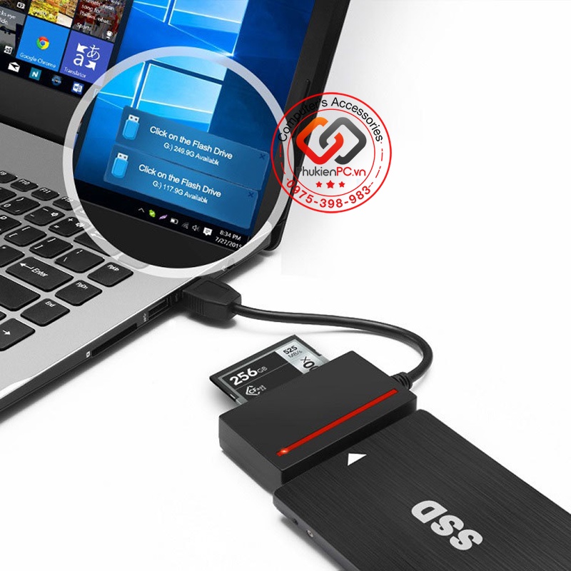 Đầu đọc thẻ nhớ máy ảnh, máy quay phim CFAST 2.0 sang USB 3.0 tốc độ cao