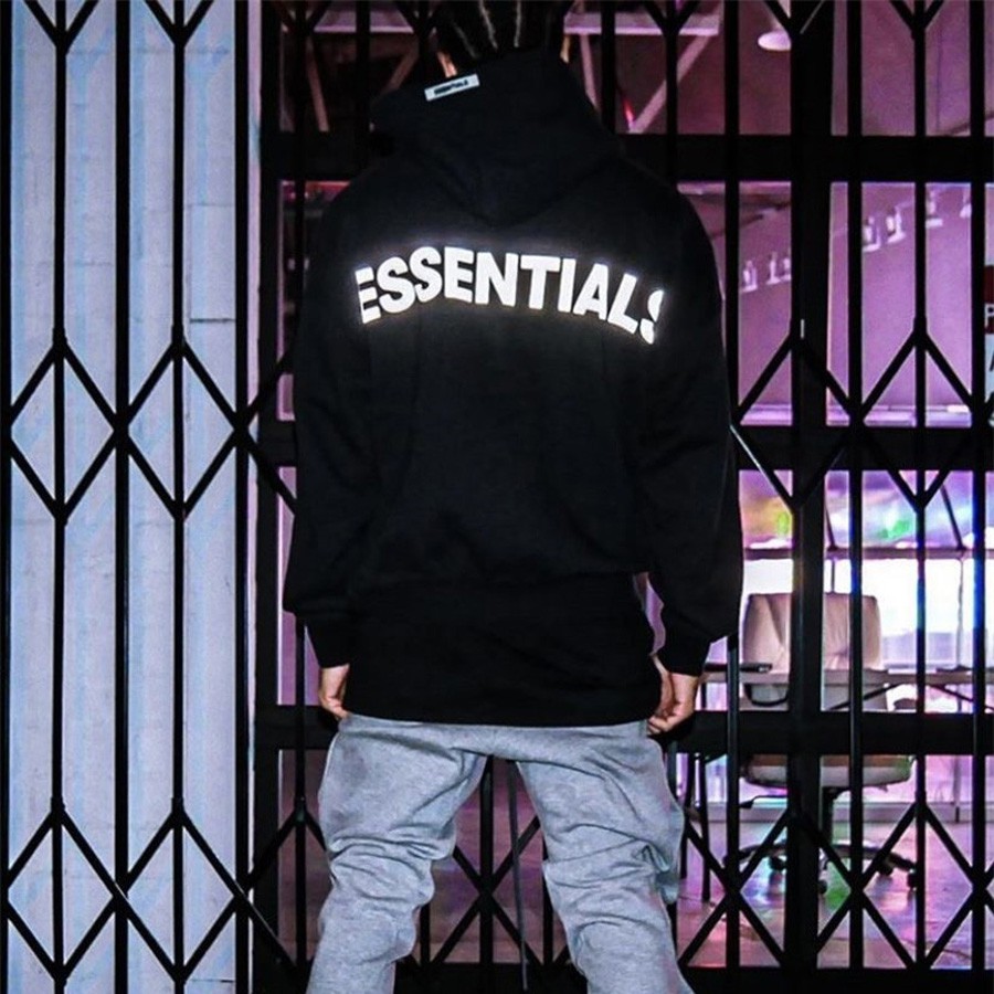 Áo Hoodie Nam Nữ Vải Xịn Siêu Dầy Phản Quang Essentials