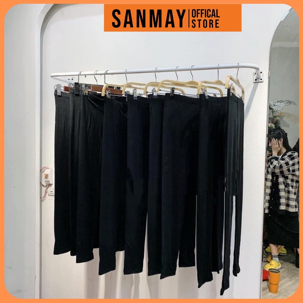 Quần legging dài nữ nâng mông cạp cao dáng thun thể thao ôm cực co dãn cao cấp tập gym yoga SANJOLI QD010